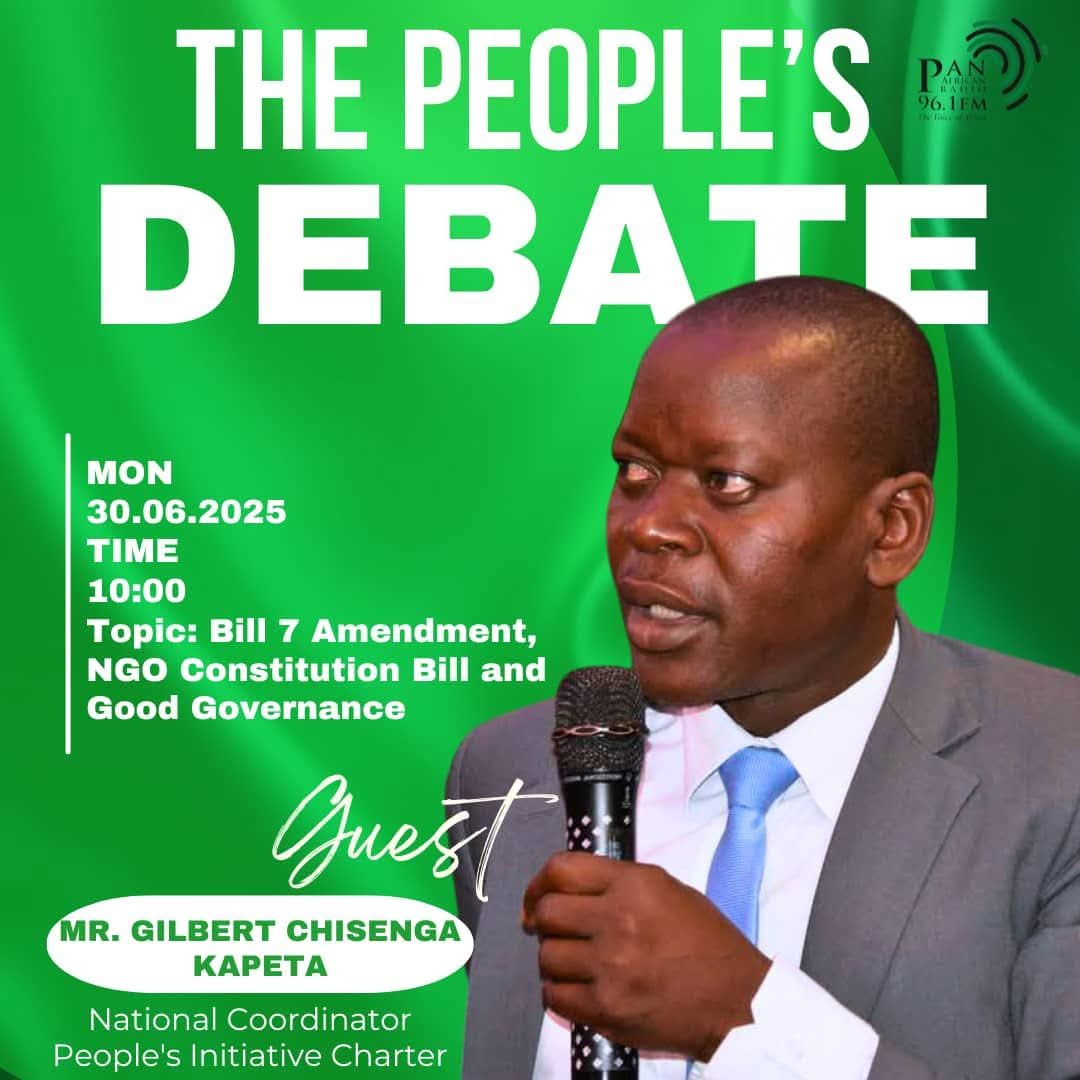 PIC Zambia national coordinator Gilbert Chisenga featured on Pan Africa Radio 96.1FM governance debate